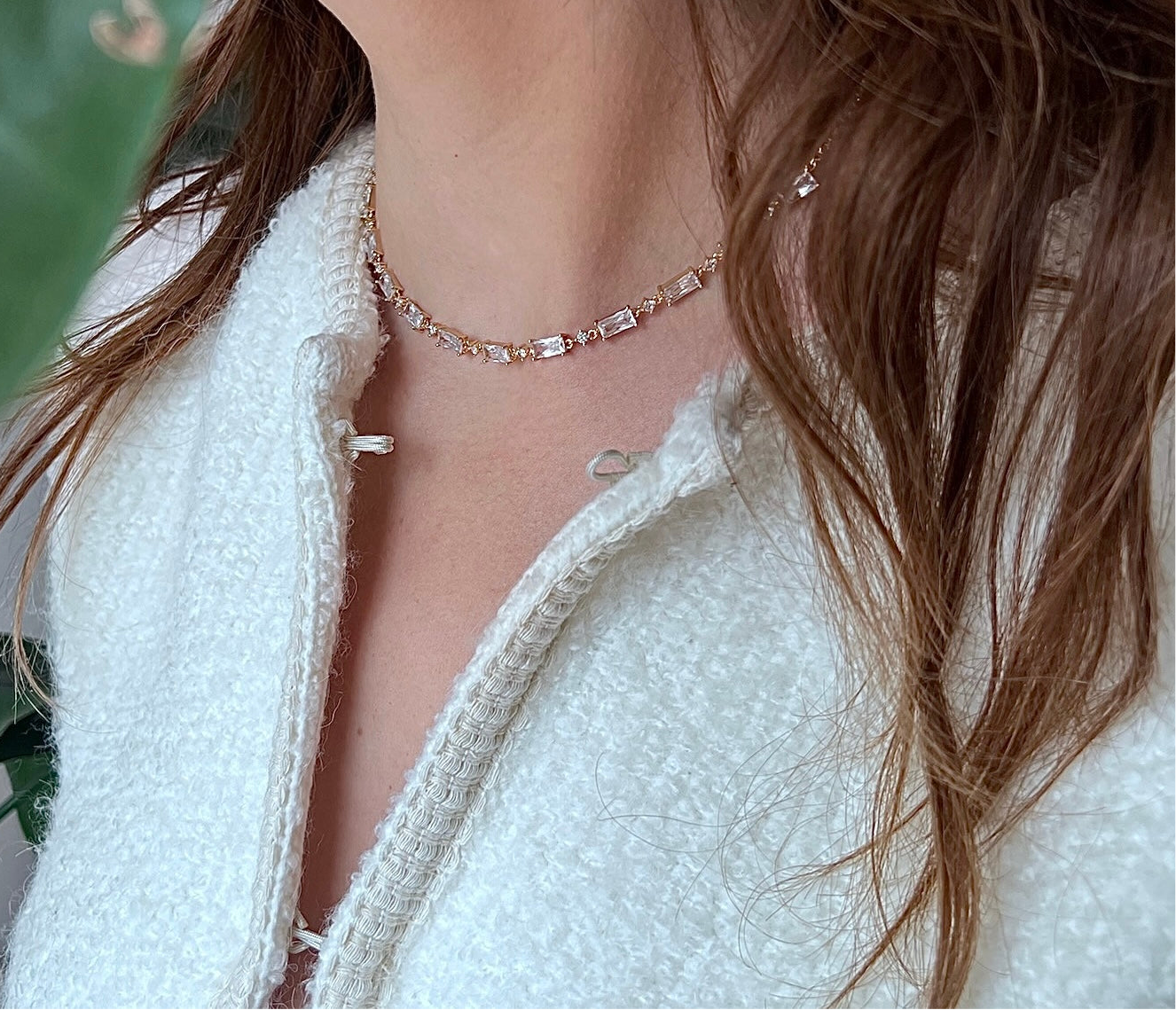 Diamond ketting white